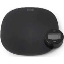   Brabantia Tasty+ Measure & Check dinamós digitális konyhai mérleg - sötétszürke