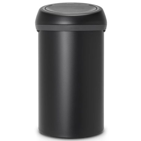 Brabantia Touch Bin New XXL acél nyomófedeles szemetes - holdfény fekete ásványi textúra 60L