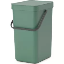   Brabantia Sort & Go szemetes felnyitható fedéllel, fogantyúval - platina zöld 12L