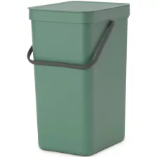   Brabantia Sort & Go szemetes felnyitható fedéllel, fogantyúval - platina zöld 16L