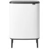 Brabantia Bo Touch Bin Hi XXL acél nyomófedeles szemetes magasított, lábakkal - fehér 60L