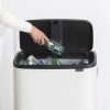 Brabantia Bo Touch Bin Hi XXL acél nyomófedeles szemetes magasított, lábakkal - fehér 60L