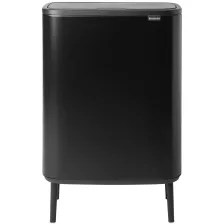   Brabantia Bo Touch Bin Hi XXL nyomófedeles szemetes magasított, lábakkal - matt fekete 60L