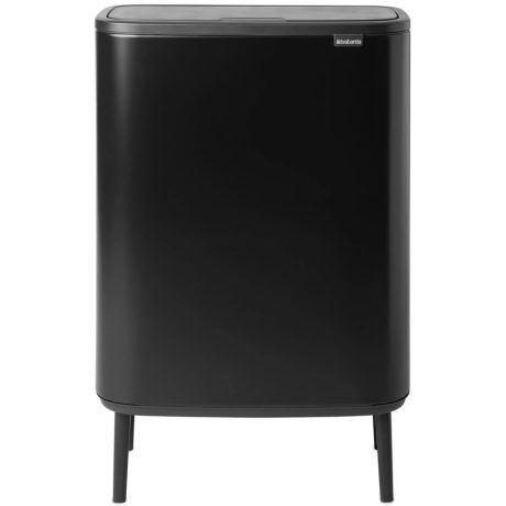 Brabantia Bo Touch Bin Hi XXL acél nyomófedeles szemetes magasított, lábakkal - matt fekete 60L