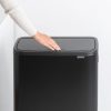 Brabantia Bo Touch Bin Hi XXL acél nyomófedeles szemetes magasított, lábakkal - matt fekete 60L