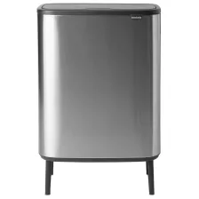   Brabantia Bo Touch Bin Hi XXL nyomófedeles szemetes magasított, lábakkal - rozsdamentes acél, selyem ujjlenyomatmentes 60L