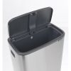 Brabantia Bo Touch Bin Hi XXL acél nyomófedeles szemetes magasított, lábakkal - rozsdamentes acél, selyem ujjlenyomatmentes 60L