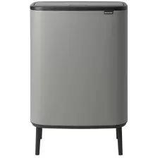   Brabantia Bo Touch Bin Hi XXL nyomófedeles szemetes magasított, lábakkal - betonszürke ásványi textúra 60L