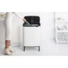 Brabantia Bo Touch Bin Hi XXL acél nyomófedeles szelektív szemetes magasított, lábakkal - fehér 2x30L