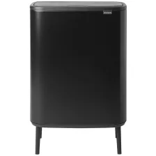   Brabantia Bo Touch Bin Hi XXL nyomófedeles szelektív szemetes magasított, lábakkal - matt fekete 2x30L