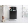 Brabantia Bo Touch Bin Hi XXL acél nyomófedeles szelektív szemetes magasított, lábakkal - matt fekete 2x30L