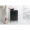 Brabantia Bo Touch Bin Hi XXL acél nyomófedeles szelektív szemetes magasított, lábakkal - matt fekete 2x30L