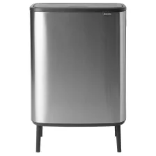  Brabantia Bo Touch Bin Hi XXL nyomófedeles szelektív szemetes magasított, lábakkal - rozsdamentes acél, selyem ujjlenyomatmentes 2x30L