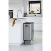 Brabantia Bo Touch Bin Hi XXL acél nyomófedeles szelektív szemetes magasított, lábakkal - rozsdamentes acél, selyem ujjlenyomatmentes 2x30L