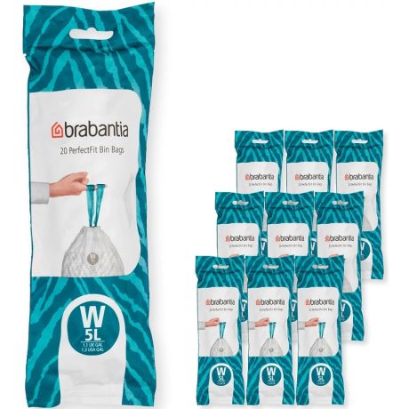 Brabantia PerfectFit Multipack szemeteszsák W méret - 5L, 200db/csg