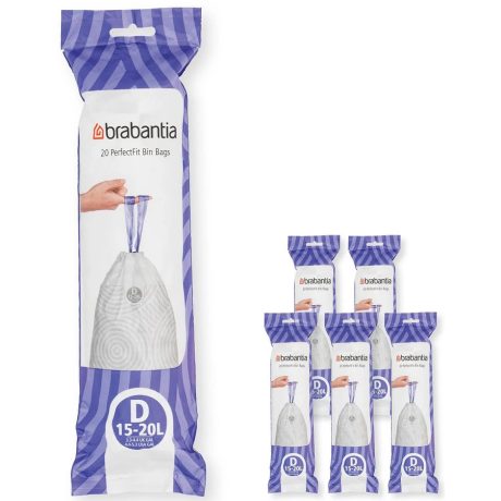 Brabantia PerfectFit Multipack szemeteszsák D méret - 15-20L, 120db/csg
