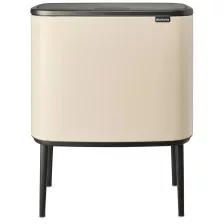   Brabantia Bo Touch Bin nyomófedeles szelektív szemetes lábakkal - világos bézs 11+23L
