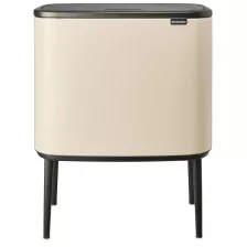   Brabantia Bo Touch Bin nyomófedeles szelektív szemetes lábakkal - világos bézs 3x11L