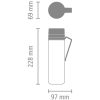 Brabantia Make & Take vizes palack szűrővel - világosszürke 500ml