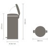 Brabantia NewIcon acél pedálos szemetes - álomkék 30L