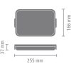 Brabantia Make & Take lapos ételhordozó doboz - sötétszürke 1100ml