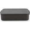 Brabantia Make & Take Bento ételhordozó doboz rekeszekkel - sötétszürke 2000ml