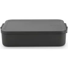   Brabantia Make & Take Bento ételhordozó doboz rekeszekkel - sötétszürke 2L