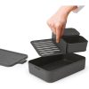 Brabantia Make & Take Bento ételhordozó doboz rekeszekkel - sötétszürke 2000ml