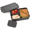 Brabantia Make & Take Bento ételhordozó doboz rekeszekkel - sötétszürke 2000ml