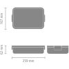 Brabantia Make & Take Bento ételhordozó doboz rekeszekkel - sötétszürke 2000ml