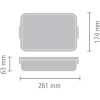Brabantia Make & Take ételhordozó doboz elválasztóval - rozsdamentes acél 2000ml