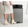 Brabantia Bo Pedal Bin acél pedálos szemetes - betonszürke ásványi textúra 60L