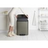 Brabantia Bo Pedal Bin acél pedálos szemetes - platinaszürke 60L