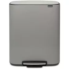   Brabantia Bo Pedal Bin pedálos szelektív szemetes - betonszürke ásványi textúra 2x30L
