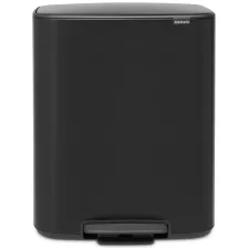   Brabantia Bo Pedal Bin pedálos szelektív szemetes - matt fekete 2x30L