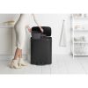 Brabantia Bo Pedal Bin acél pedálos szelektív szemetes - matt fekete 2x30L