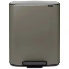   Brabantia Bo Pedal Bin pedálos szelektív szemetes - platinaszürke 2x30L
