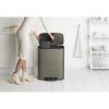 Brabantia Bo Pedal Bin acél pedálos szelektív szemetes - platinaszürke 2x30L