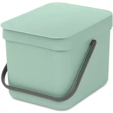   Brabantia Sort & Go szemetes felnyitható fedéllel, fogantyúval - jáde zöld 6L