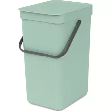   Brabantia Sort & Go szemetes felnyitható fedéllel, fogantyúval - jáde zöld 12L