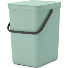   Brabantia Sort & Go szemetes felnyitható fedéllel, fogantyúval - jáde zöld 25L