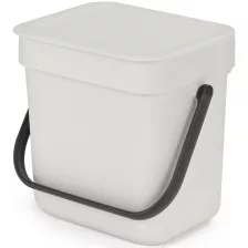   Brabantia Sort & Go szemetes felnyitható fedéllel, fogantyúval - világos szürke 3L
