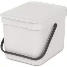   Brabantia Sort & Go szemetes felnyitható fedéllel, fogantyúval - világos szürke 6L