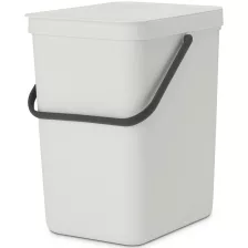   Brabantia Sort & Go szemetes felnyitható fedéllel, fogantyúval - világos szürke 25L