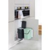 Brabantia Sort & Go Built in Bin beépített szemetes, ajtóra szerelhető - sötét szürke és jáde zöld 2x12L