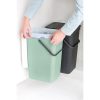 Brabantia Sort & Go Built in Bin beépített szemetes, ajtóra szerelhető - sötét szürke és jáde zöld 2x16L