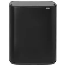   Brabantia Bo Touch Bin XXL nyomófedeles szelektív szemetes - matt fekete 2x30L