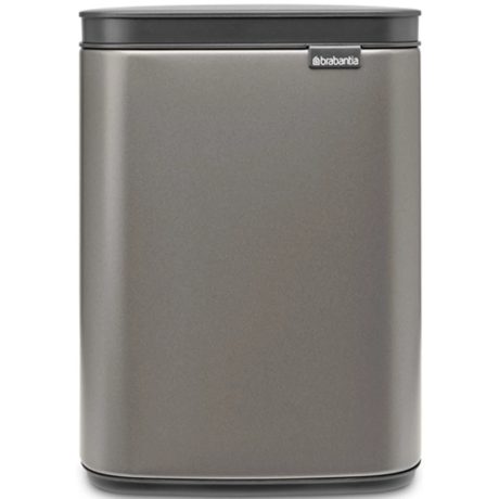 Brabantia Bo Waste Bin acél szemetes felnyitható fedéllel, fali/álló - platinaszürke 4L