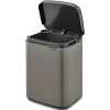 Brabantia Bo Waste Bin acél szemetes felnyitható fedéllel, fali/álló - platinaszürke 4L