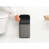 Brabantia Bo Waste Bin acél szemetes felnyitható fedéllel, fali/álló - platinaszürke 4L